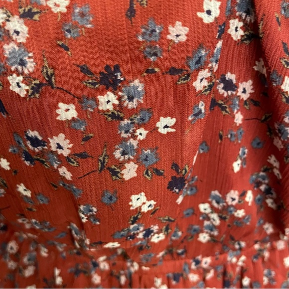 Trixxi Rust Floral Long Sleeve Dress - Picture 9 of 9
